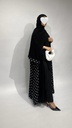 S05 عباية بوجهين شيفون وبلاك بيري – منقطة مع طرحة