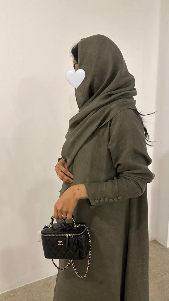 S04 – عباية قطن صيفي مبطن مع طرحة