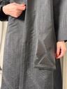 عباية اورغانزا أسود كامل