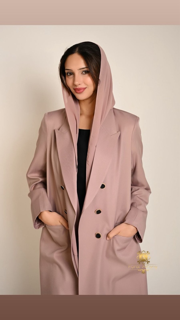 عباية بليزر مودرن بلون وردي