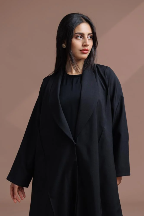 عباية كلوش رسميةبقماش كريب واقف A19 (50)