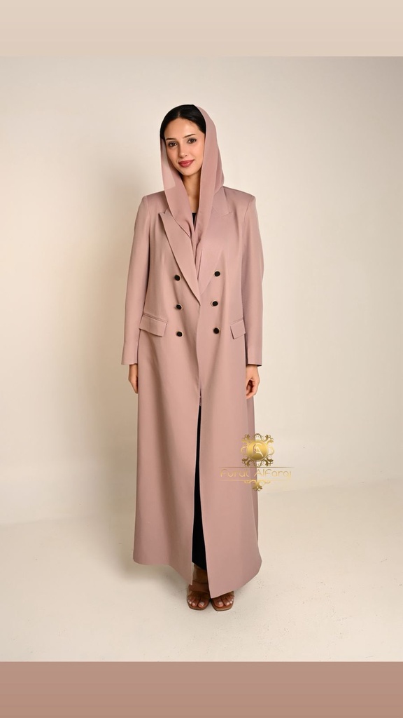 عباية بليزر مودرن بلون وردي