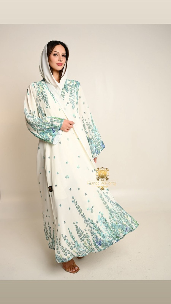 عباية صيفية مشجرة نسيم اللافندر