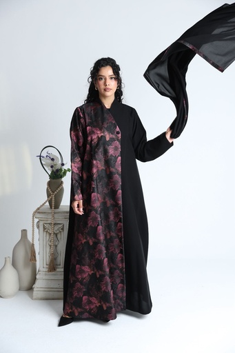 عباية جاكار مع كريب اسود (52, باردة, دوام)