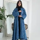 عباية كلوش بلون البحر