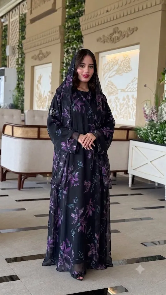 عباية شيفون ليلك (50, سهرة)