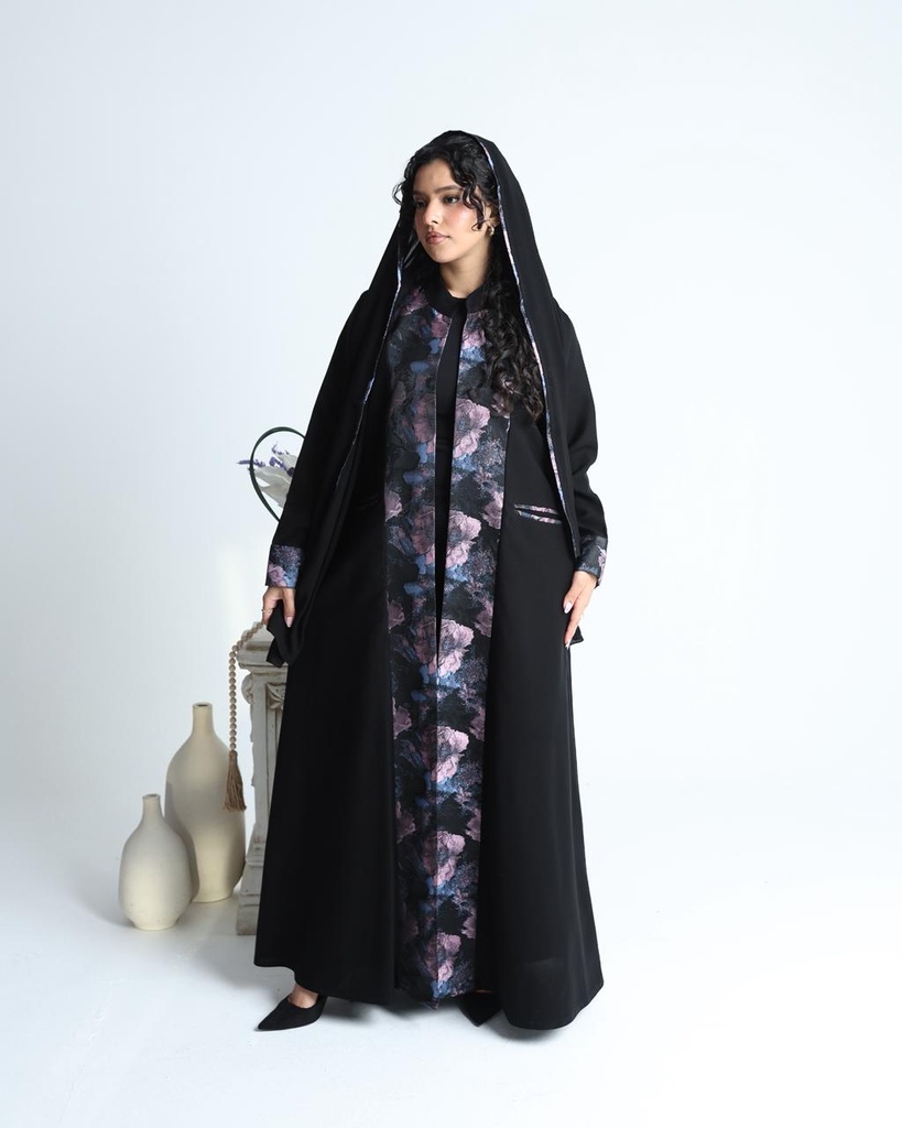 كريب اسود مع جاكار بنفسجي